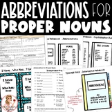 Abbreviations for Proper Nouns Activities and Interactive 