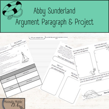 Preview of Abby Sunderland Argument Paragraph & Project