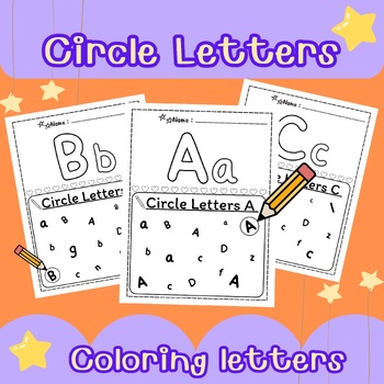 Preview of Abc alphabet circle - 26 Circular Pages for Kids' Memory
