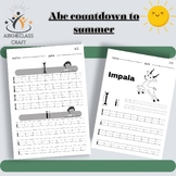 Abc countdown to summer, alphabet tracing editable end of 