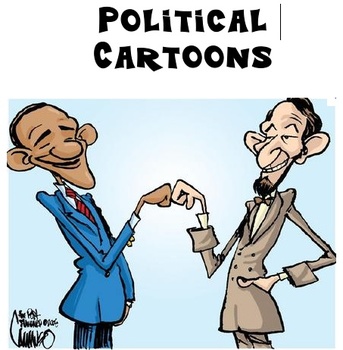 Preview of Abe Lincoln - Classroom Station #9 - Political Cartoons