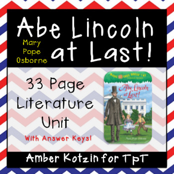 Preview of Abe Lincoln at Last! Literature Guide (Common Core Aligned)