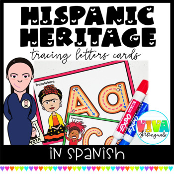 Preview of Abecedario Líderes Hispanos | Hispanic Heritage Month Spanish Alphabet Tracing