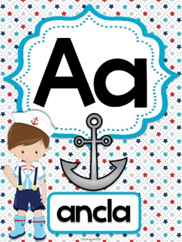 Abecedario - Posters Nautical Kids by Educaclipart | TPT