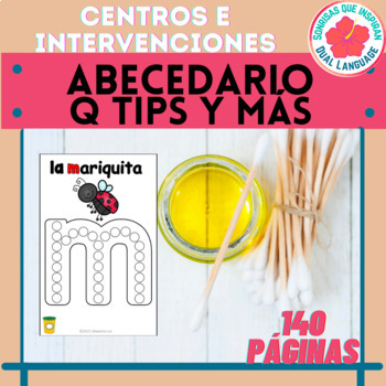 Preview of Abecedario con Q tips Dots the Alphabet e intervenciones