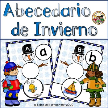 Preview of Abecedario de Invierno- Hombrecito de Nieve