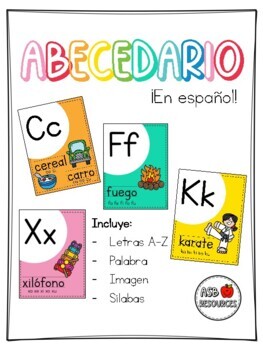 Abecedario en Español / Spanish Alphabet Posters for the Classroom