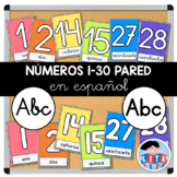 Números 1-30 pared en español