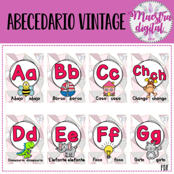 Abecedario vintage by Maestra Digital Zitlaly | TPT