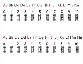 Preview of Abecedario y línea numérica - Alphabet and number line with 10 frame