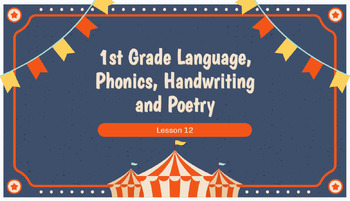 Preview of Abeka 1st Grade Lesson 12 Language, Phonics, Handwriting (manuscript) and Poetry