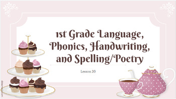 Preview of Abeka 1st Grade Lesson 20 Language, Phonics, Handwriting (manuscript) & Spelling
