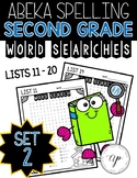 Abeka 2nd Grade Spelling Word Searches: Set 2 (Lists 11 th