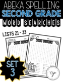 Abeka 2nd Grade Spelling Word Searches: Set 3 (Lists 21 th