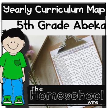 Preview of Abeka Fifth Grade HOMESCHOOL CURRICULUM Lesson Plan Outline:  ENTIRE YEAR