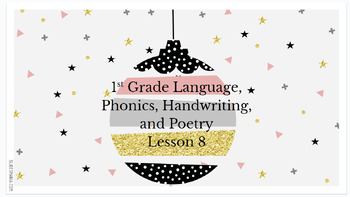 Preview of Abeka Lesson 8 1st Grade Language, Phonics, Handwriting (manuscript) and Poetry