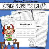 Abeka Spelling, Vocabulary & Poetry 5 - 5th Ed - List 34 - Review