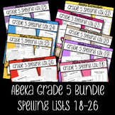 Abeka Spelling, Vocabulary & Poetry 5 - 5th Ed - Lists 18-