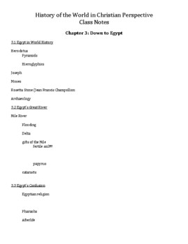 Preview of Abeka's History of the World Chapter 3 Guided Notes