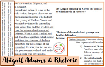 Preview of Abigail Adams & Rhetoric