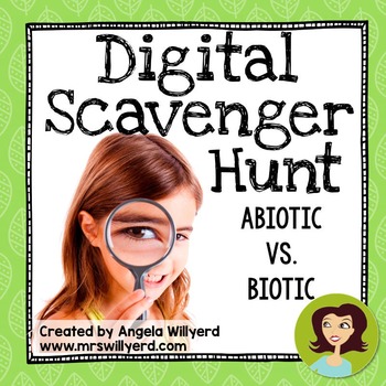 Preview of Abiotic and Biotic Factors {Non-Living / Living} Digital Scavenger Hunt - SMART