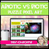 Abiotic vs Biotic Puzzle Pixel Art - Life Science Self-Checking