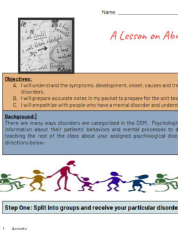 Preview of Abnormal Psych Presentations w/Quiz - Think Like a Teacher! (eLearn/In-person)