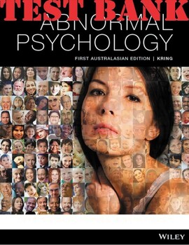 Preview of Abnormal Psychology, 1st Edition by Ann, Sheri and Michael TEST BANK