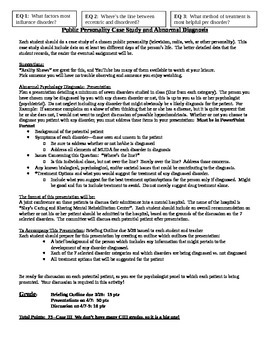 Abnormal Psychology Activity Worksheets Teachers Pay Teachers