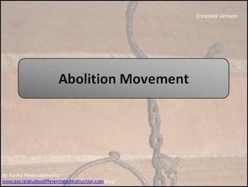 Preview of Abolition Movement Differentiated Instruction PowerPoint