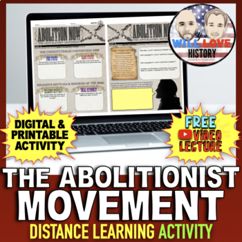 Preview of Abolition Now | The Anti-Slavery Movement | Digital Learning Activity