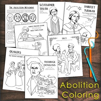 Preview of Abolitionist Coloring Bundle