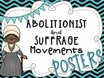 Preview of Abolitionist & Suffrage Posters - Harriet Tubman, Sojourner Truth, E.C Stanton
