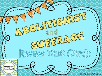 Preview of Abolitionist & Suffrage Review Task Cards - Set of 28