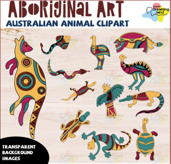 Preview of Aboriginal Art Australian native animal CLIPART