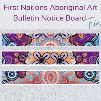 Preview of Aboriginal Art Border Trim | 'Connections' | Notice Display White Board 