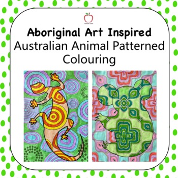 Preview of Aboriginal Art Colouring / Australian Animal Patterned Colouring