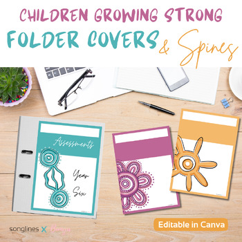 Preview of Aboriginal Art Folder Covers & Spines | Canva Template | CGS