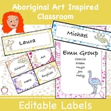 Aboriginal Art Editable Labels