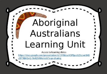 Preview of Aboriginal Australians - google slides