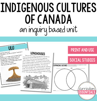 Preview of Indigenous Cultures of Canada (First Nations) Inquiry Based Unit Bundle