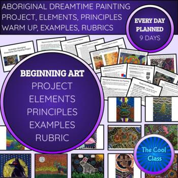 Aboriginal Dreamtime Painting Project + Intro, Warm Up and Art Examples