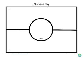 Preview of Aboriginal Flag Poster and Colour In Worksheet!