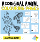 Aboriginal pattern Australian native animals colouring pages