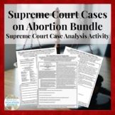 Abortion Supreme Court Cases Primary Source Analysis Bundl