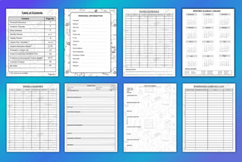 Preview of About 2023-2024 Teacher Planner Canva Template Graphic