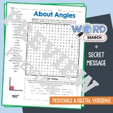 Lines & Angles Word Search Puzzle Math Activity Geometry V