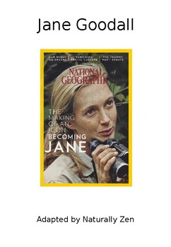 Preview of About Jane Goodall - Adapted Book (editable)