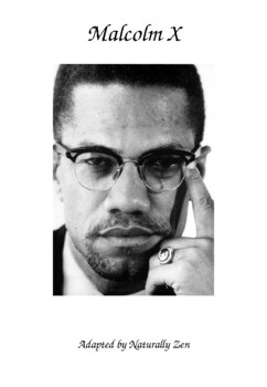 Preview of About Malcolm X (editable) Adapted Book