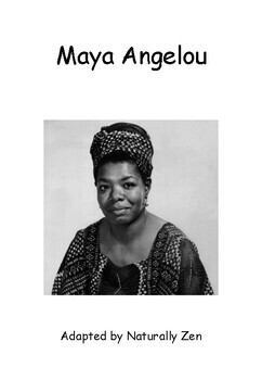 Preview of About Maya Angelou - Adapted Book (PDF) / Women's History Month